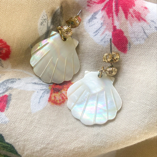 Boucles d'oreilles MERMAID, coquillages nacre