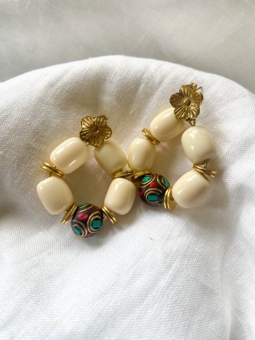Boucles d'oreilles KRISNA, boho-ethnique