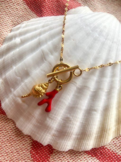 Collier NOUMÉA, pendentifs coquillages