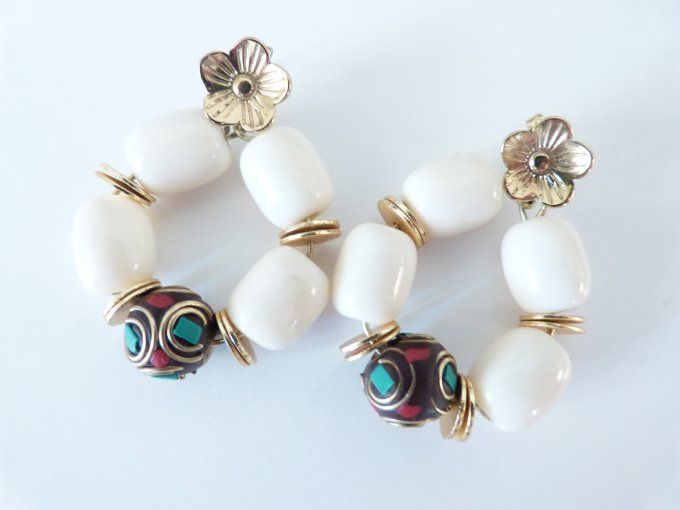 Boucles d'oreilles KRISNA, boho-ethnique