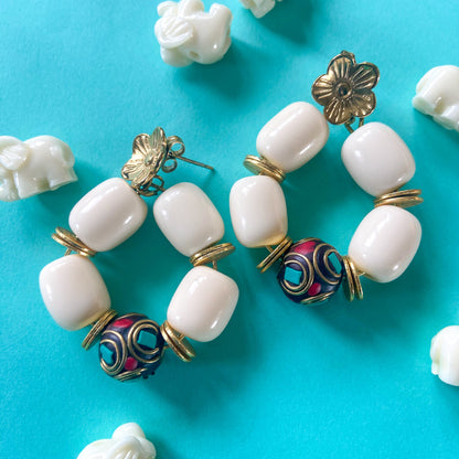 Boucles d'oreilles KRISNA, boho-ethnique