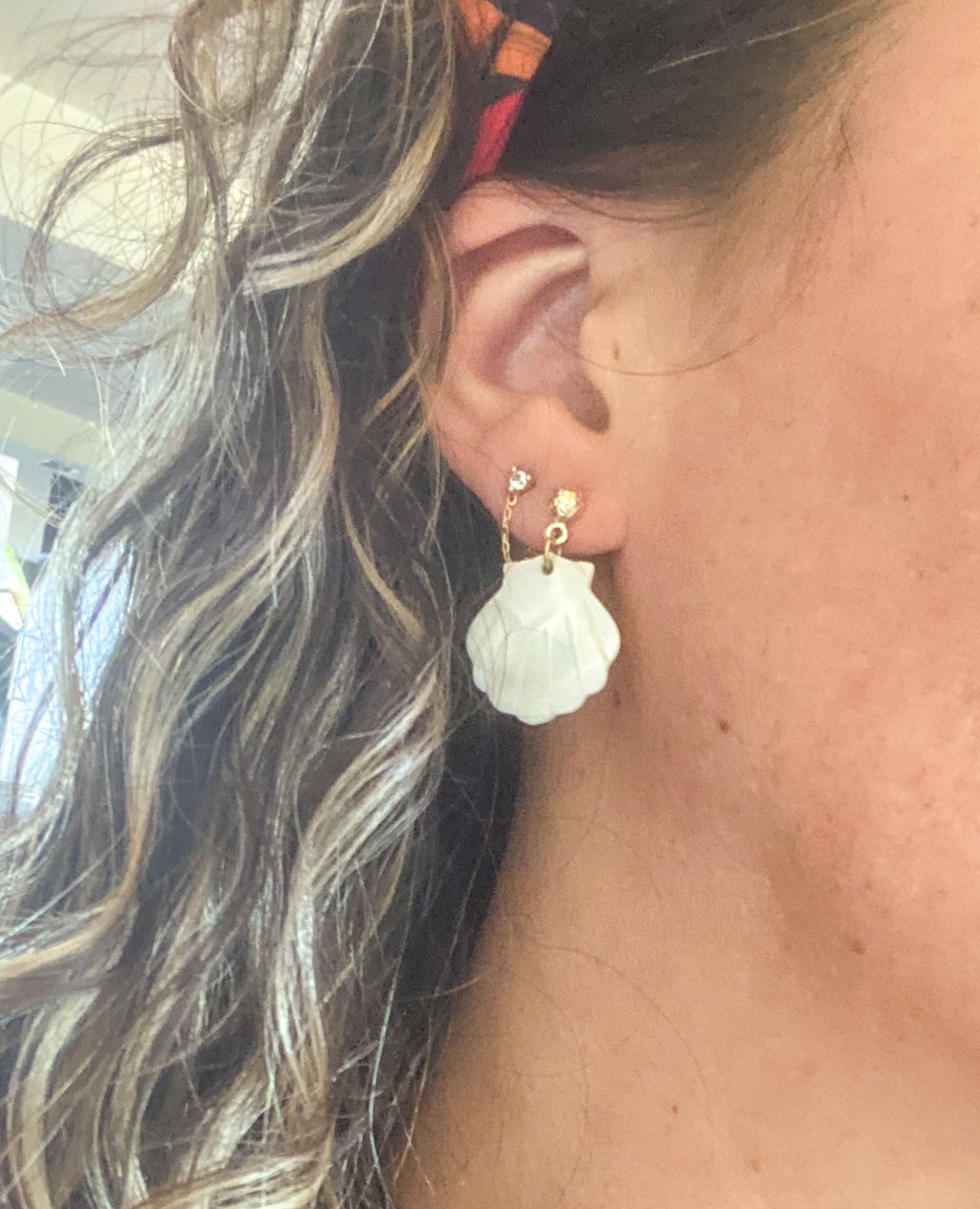 Boucles d'oreilles MERMAID, coquillages nacre