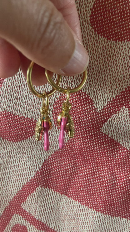 Créoles OCÉANE, breloques coquillages